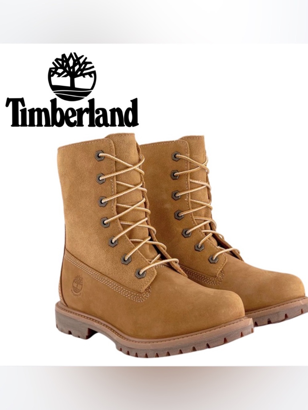 Timberland Tan Suede Lace-Up Work Boots